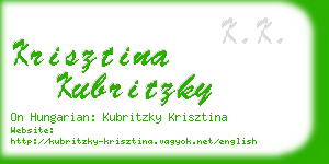 krisztina kubritzky business card